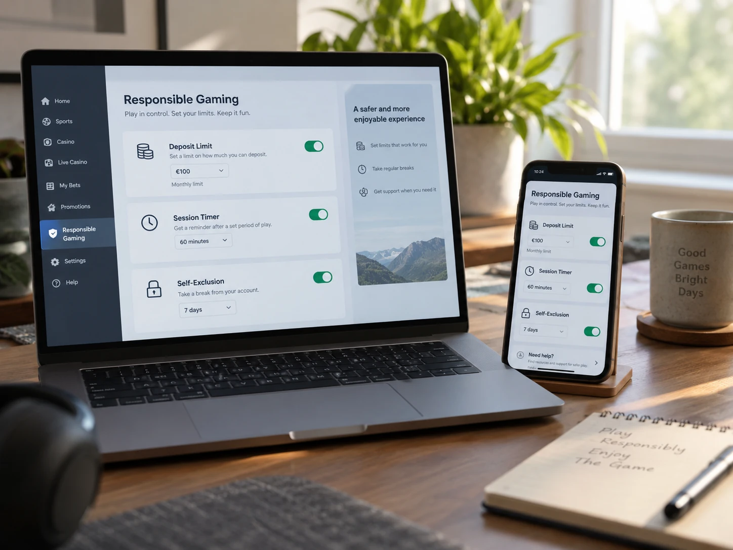 Настройки лимитов, тайм-аута и самоисключения в онлайн iGaming-сервисе